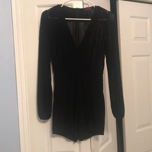 Motel Rocks Velvet-Detailed Romper Size XS!
